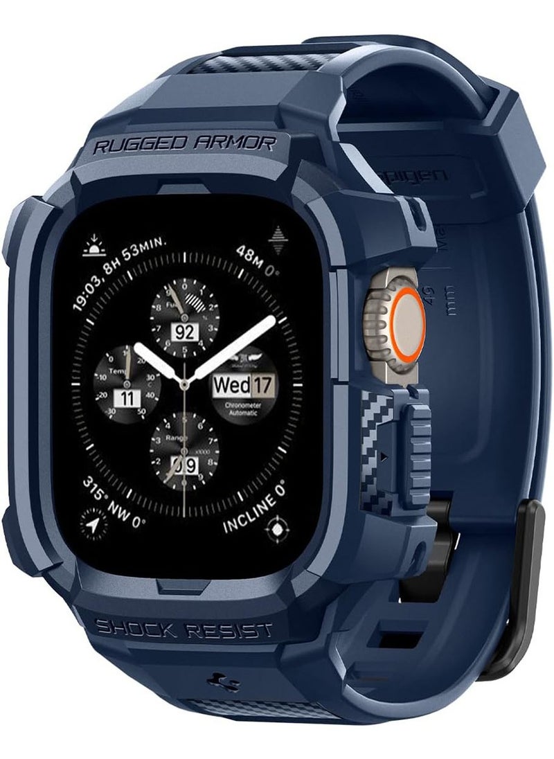 Spigen Rugged Armor Pro for Apple Watch Ultra 2 / 1 (49mm) Case Cover with Band - Navy Blue  - Image 1