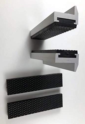 LLDSIMEX Aluminum Alloy Rubber Soft Vise Jaws with Strong Magnet Blocks Sold with Extra Spare Pair Rubber (4Inch) - Image 5