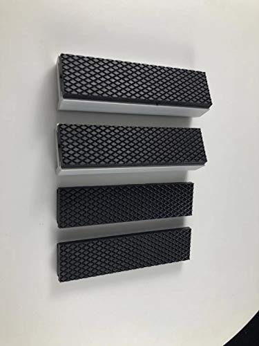 LLDSIMEX Aluminum Alloy Rubber Soft Vise Jaws with Strong Magnet Blocks Sold with Extra Spare Pair Rubber (4Inch) - Image 2