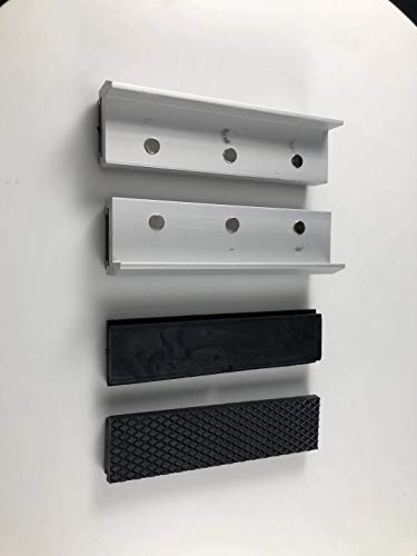 LLDSIMEX Aluminum Alloy Rubber Soft Vise Jaws with Strong Magnet Blocks Sold with Extra Spare Pair Rubber (4Inch) - Image 3