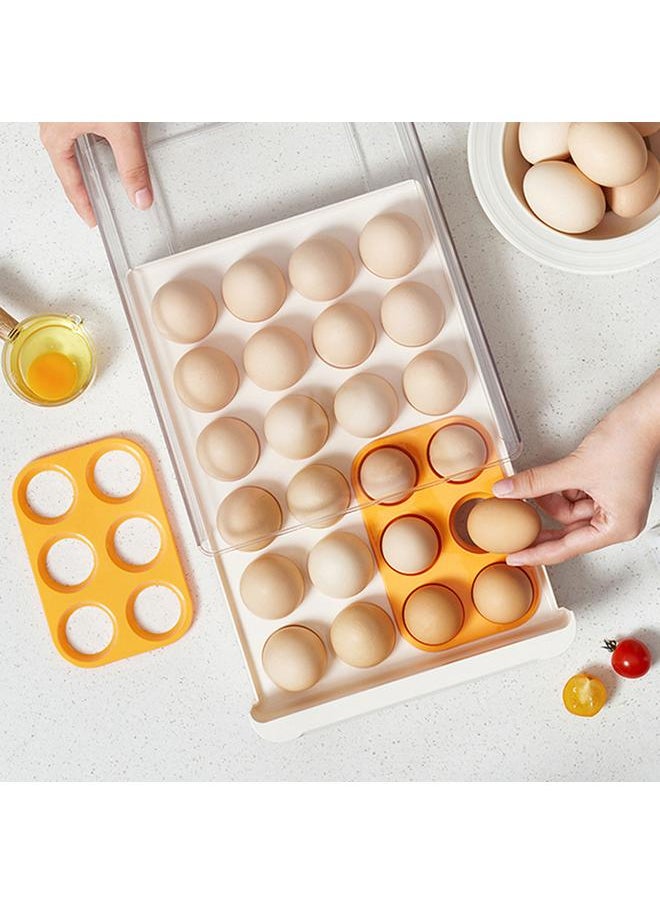 Thoraya Egg Storage Box Drawer Design 48 Eggs Holder Plastic Refrigerator Organizer for Kitchen  - Image 2