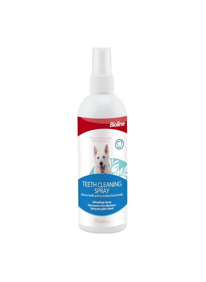 Bioline Dog Teeth Cleaning Spray Oral Care For Fresh Breath - 175ml - Image 1