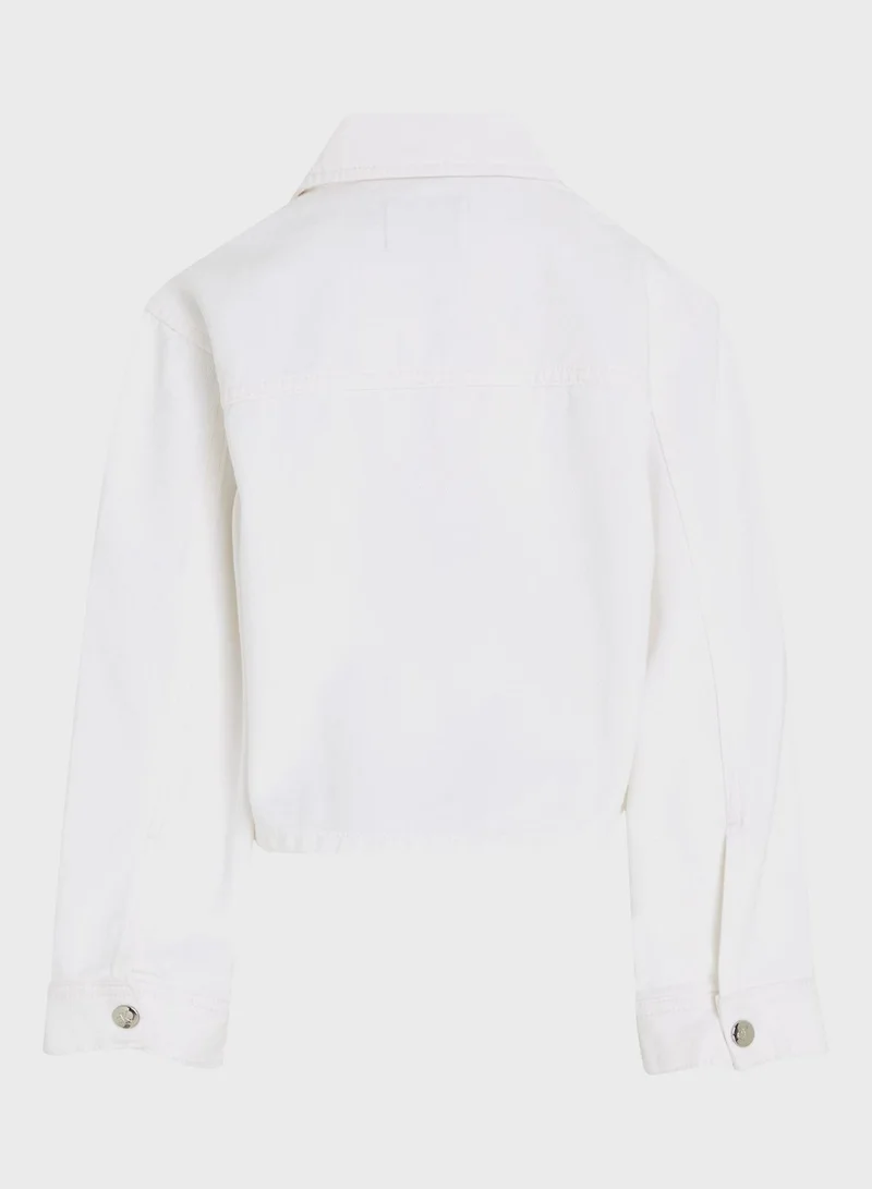 Calvin Klein Jeans Youth Button Detail Denim Jacket