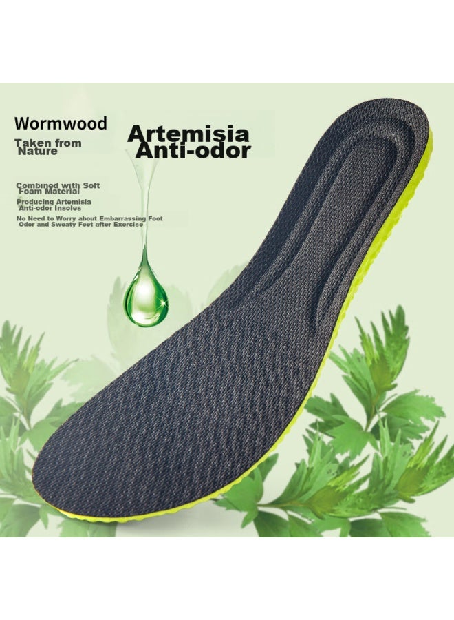Iqgd 2 Pairs Of Odor-resistant Insoles For Men And Women, Sports Ai Grass Antibacterial Shock-absorbing Breathable Military Training Ai Grass Deodorizing Style, Size 35-36 - Image 5