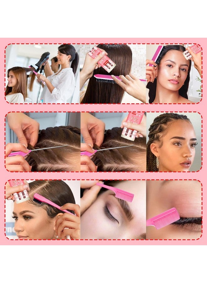 Goiple Hair Wax Stick Hair Pomade Hair Silk Stick for Hair, Long-Lasting Styling Wax Stick, Smoothing & Slick Stick for Women Men Fly Away & Edge Frizz Wax Hair with Edge Brush, Bristle Brush & Hair Comb - Image 5