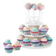Moolten 3-Tier Display Cupcake Stand for Holding 42 Cake Pops and 21 Cupcakes, (White Color) - Image 2