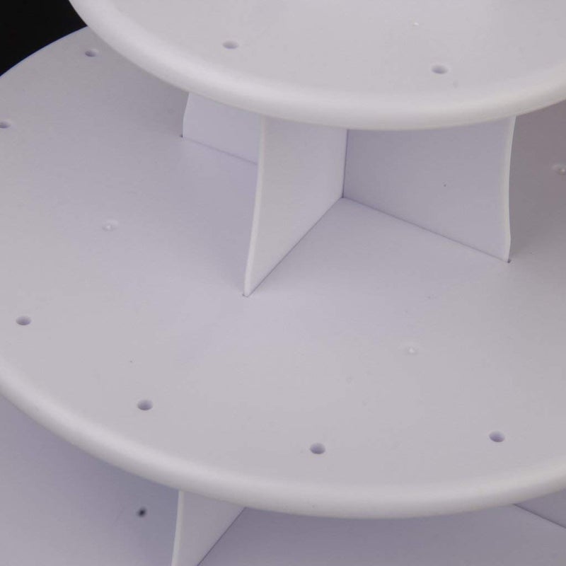 Moolten 3-Tier Display Cupcake Stand for Holding 42 Cake Pops and 21 Cupcakes, (White Color) - Image 4