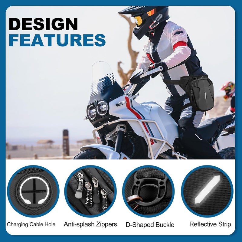 ISEYOU Thigh Bag - Motorcycle Leg Bag for Men and Women, Multifunctional Drop Leg Pouch for Outdoor Activities - Image 5