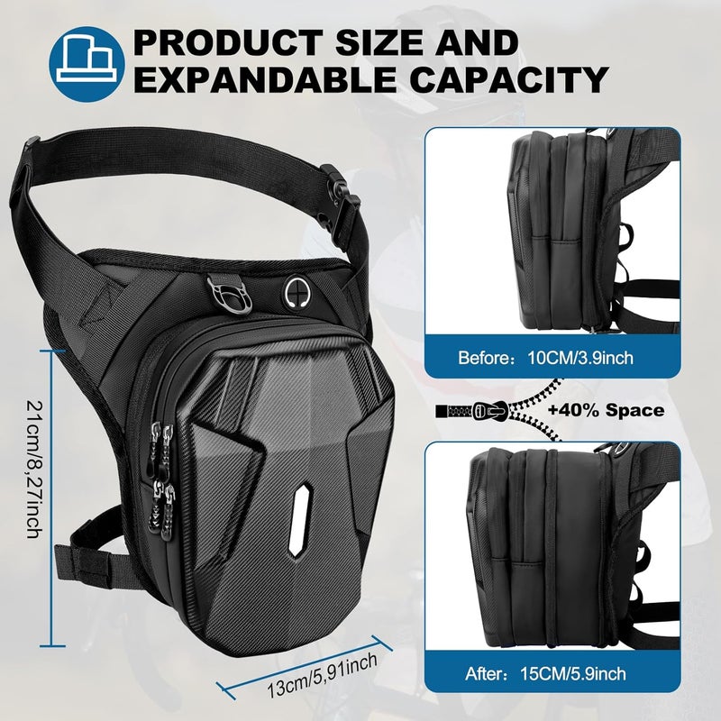 ISEYOU Thigh Bag - Motorcycle Leg Bag for Men and Women, Multifunctional Drop Leg Pouch for Outdoor Activities - Image 2