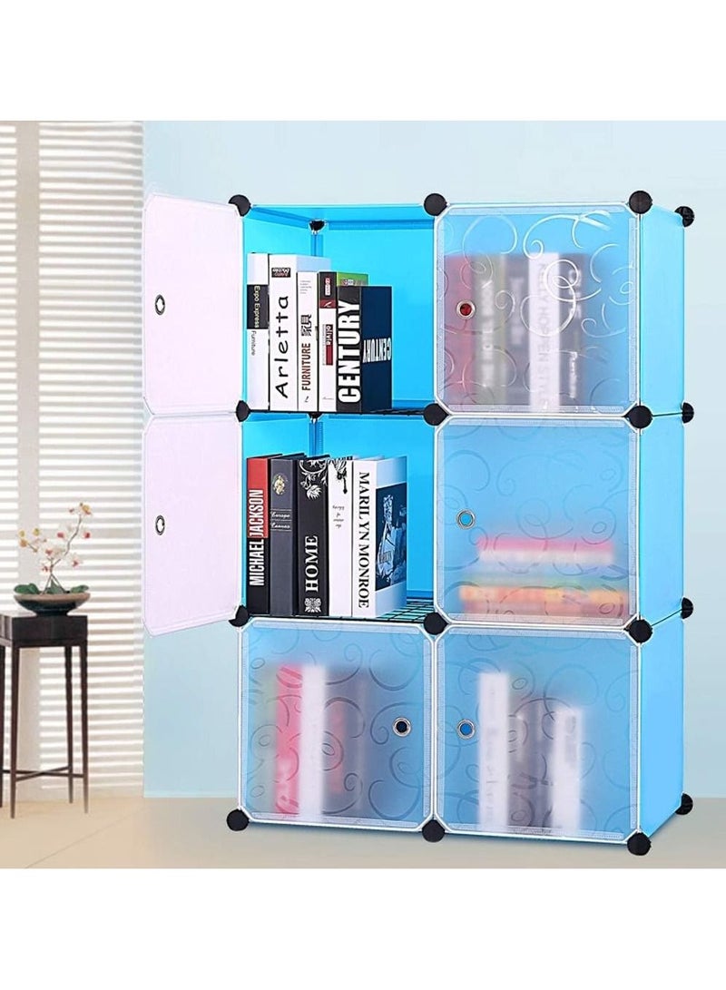 DubaiGallery 6 Cubes Diy Shoes Wardrobe Storage Shoe Rack Shoe Tower Storage Cabinet Shoe Organizer Storage Organizer Modular Shoe Cabinet  - Image 2