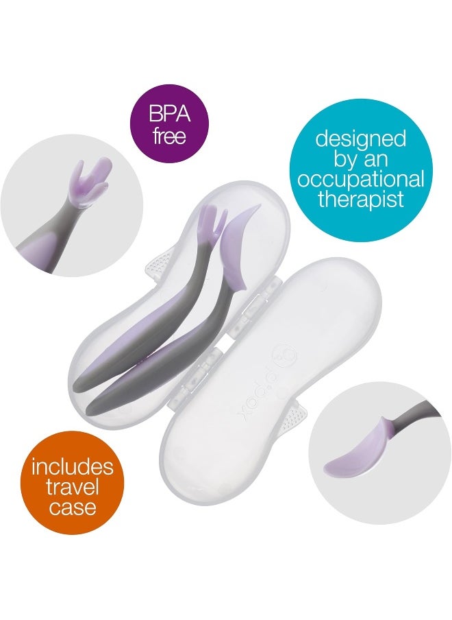 b.box b.box toddler cutlery set - easy grip handles, travel case, unique fork design | Designed by Occupational Therapist | Dishwasher safe | From 9m+  - Image 3