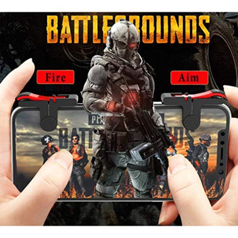 for Mobile Game Controllers, Finger Triggers for Mobile Phone, Sensitive Shoot Controller Joysticks Gamepad for Rules of Survival/PUBG 3 in 1 Portable Gamepad + 1 Pair Finger Triggers + Phone Joysticks Replacement Set - Image 2