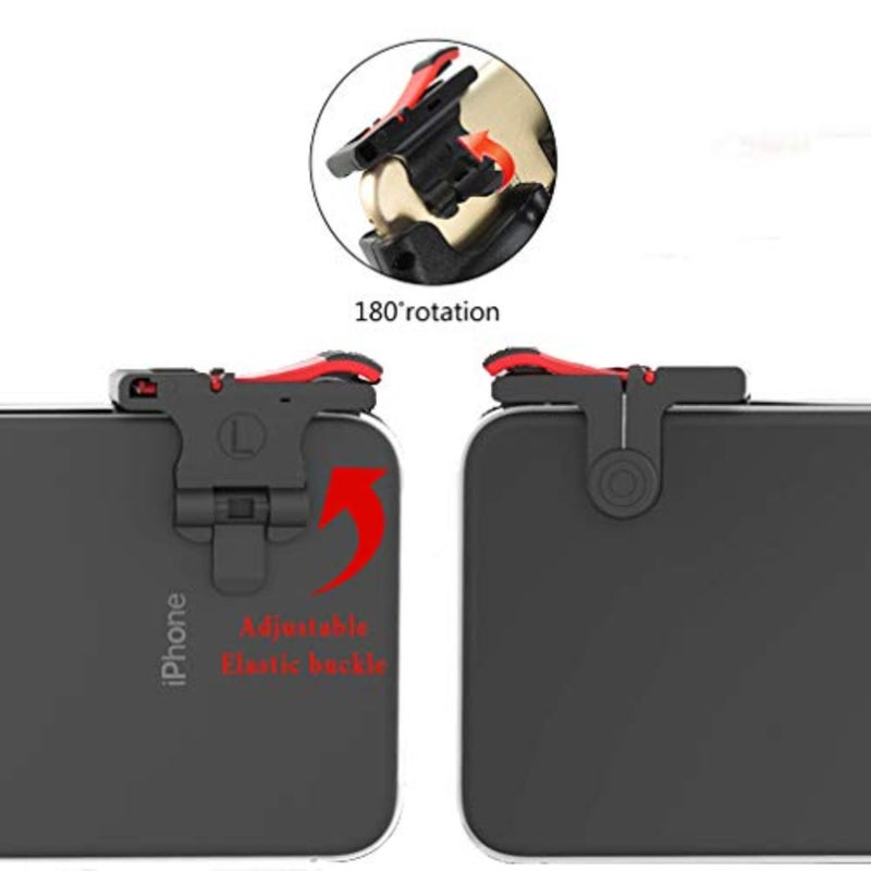 for Mobile Game Controllers, Finger Triggers for Mobile Phone, Sensitive Shoot Controller Joysticks Gamepad for Rules of Survival/PUBG 3 in 1 Portable Gamepad + 1 Pair Finger Triggers + Phone Joysticks Replacement Set - Image 3
