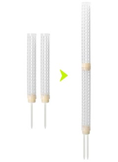Generic Moss Pole, Coconut Moss Pillar Set of 2 Plant Stakes and Stands, with Ground Hemp Rope for Indoor Climbing Plants Upward Growth (White, 27cm)  - Image 3