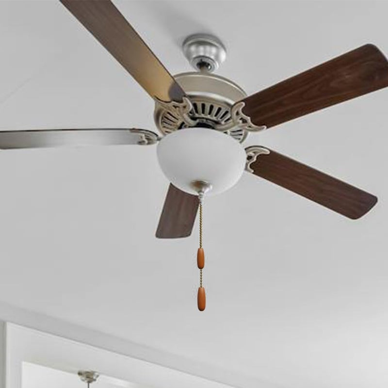 Aeknewo 4 Pack Ceiling Fan Pull Chains 12-inch Beaded Ball Chains Wooden Decorative Pendant Extension Chains for Ceiling Light Lamp Fan Chain(Bronze) - Image 3