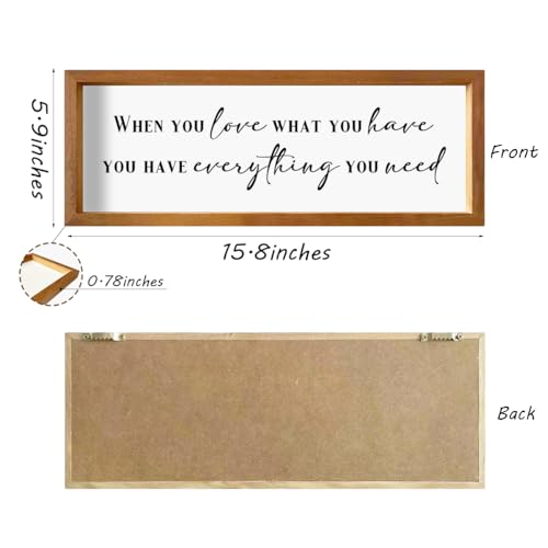 ENGVZ Inspirational Quotes Rustic Country Family Sign Decorative Wooden Framed Sign Positive Affirmations Housewarming Gifts Motivational Farmhouse Wall Decor Home Office Bedroom Study Room Decoration - Image 3