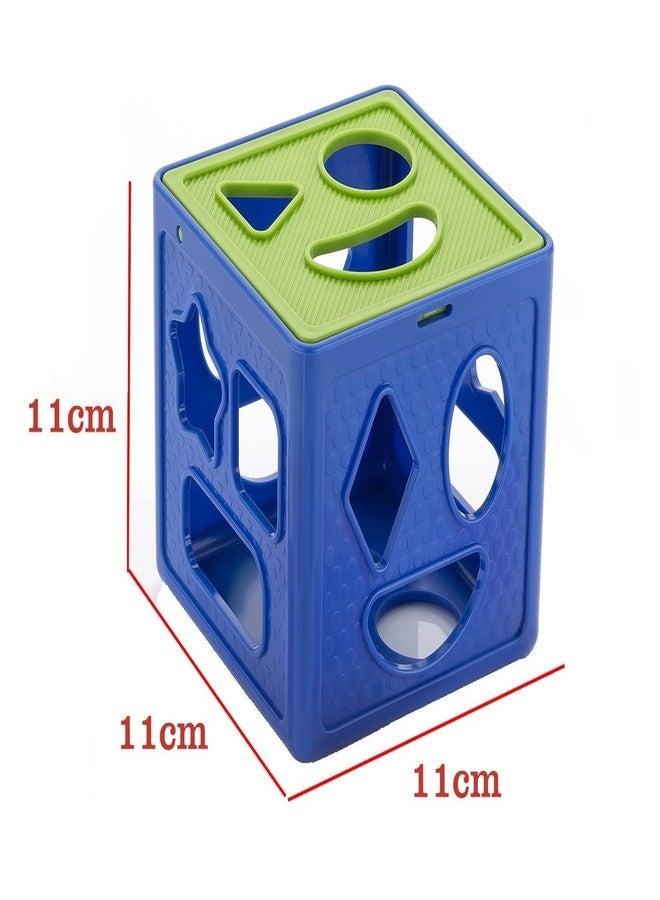TNEMEC Baby Blocks Shape Sorter Toy - Childrens Includes 9 Shapes Color Recognition Toys with Colorful Cube Box Boys & Girls - Image 5
