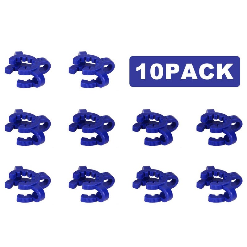 Labasics Plastic Joint Clips, 10 pcs 19 mm Lab Keck Clamp #19 Keck Clips for 19/22 Joint Glass Standard Conical Interface Clip Ground Glass Joint Lab Accessory, Blue - Image 4