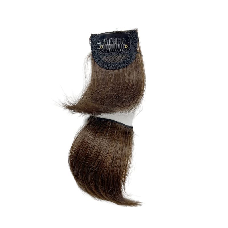 2pcs Human Hair Short Thick Hairpieces Adding Extra Hair Volume Clip in Hair Extensions 4 Brazilian Virgin Hair Topper for Thinning Hair Women and Men 2 packs Lot Light Brown