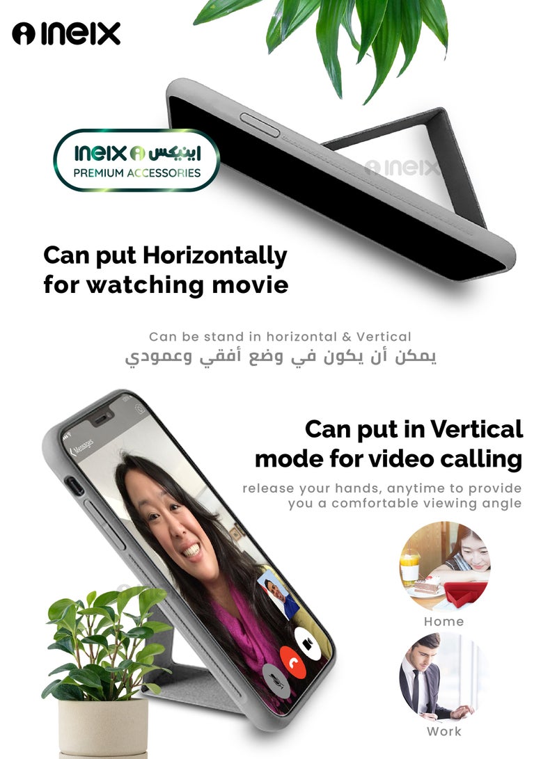 إينيكس جراب حماية 3 في 1 مغناطيسي ذو مسند للهاتف هونر X6‎a-رمادي - Image 3