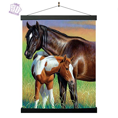 3D LiveLife Lenticular Wall Art Prints - Mare & Foal from Deluxebase. Unframed 3D Horse Poster. Perfect wall decor. Original artwork licensed from renowned artist, Cynthia Fisher - Image 3