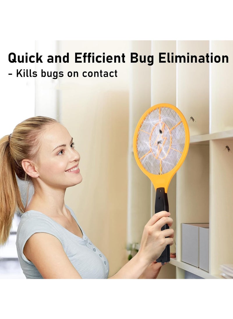 Generic - 2 Pack Fly Swatters Handheld Bug Zapper Battery Operated, Electric Mosquito Swatter Indoor Outdoor Fly Insect Catcher Zapper Rackets for Pest Mosquito Flies - Image 1