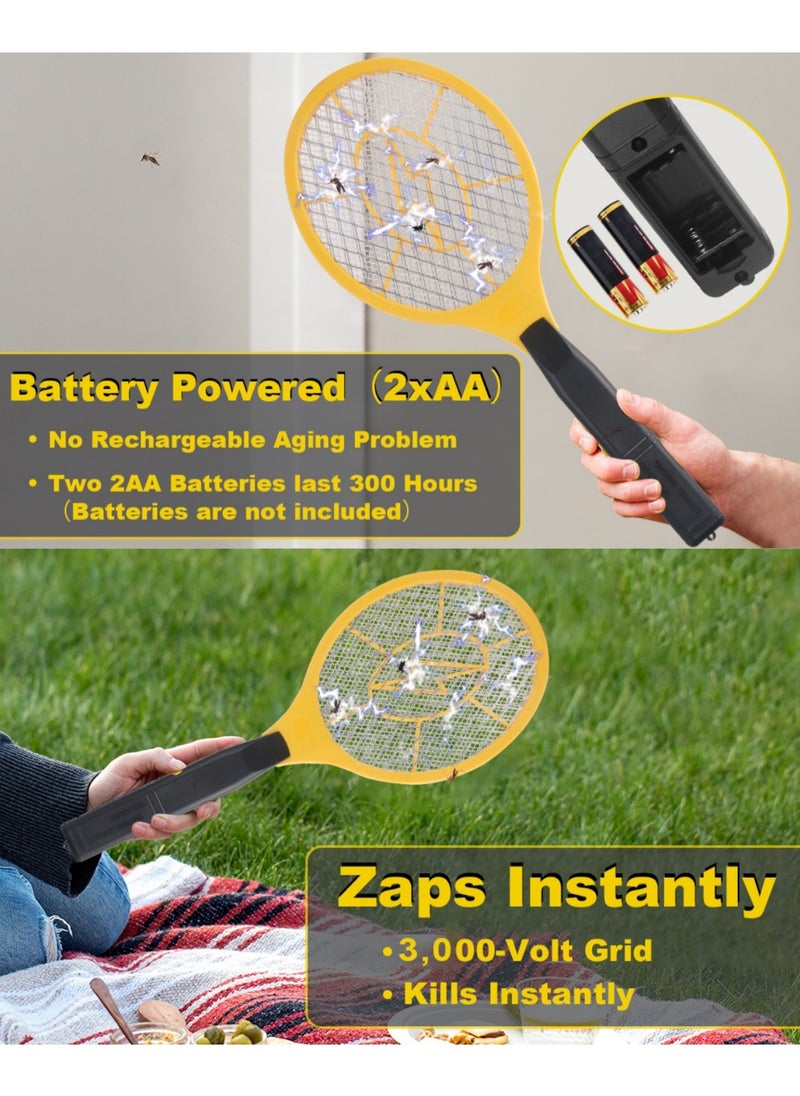Generic - 2 Pack Fly Swatters Handheld Bug Zapper Battery Operated, Electric Mosquito Swatter Indoor Outdoor Fly Insect Catcher Zapper Rackets for Pest Mosquito Flies - Image 1