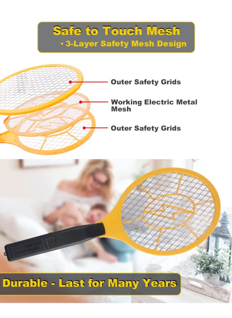 Generic - 2 Pack Fly Swatters Handheld Bug Zapper Battery Operated, Electric Mosquito Swatter Indoor Outdoor Fly Insect Catcher Zapper Rackets for Pest Mosquito Flies - Image 1