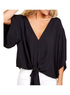 NIBEMINENT V-Neck Casual Shirts Black  - Image 3