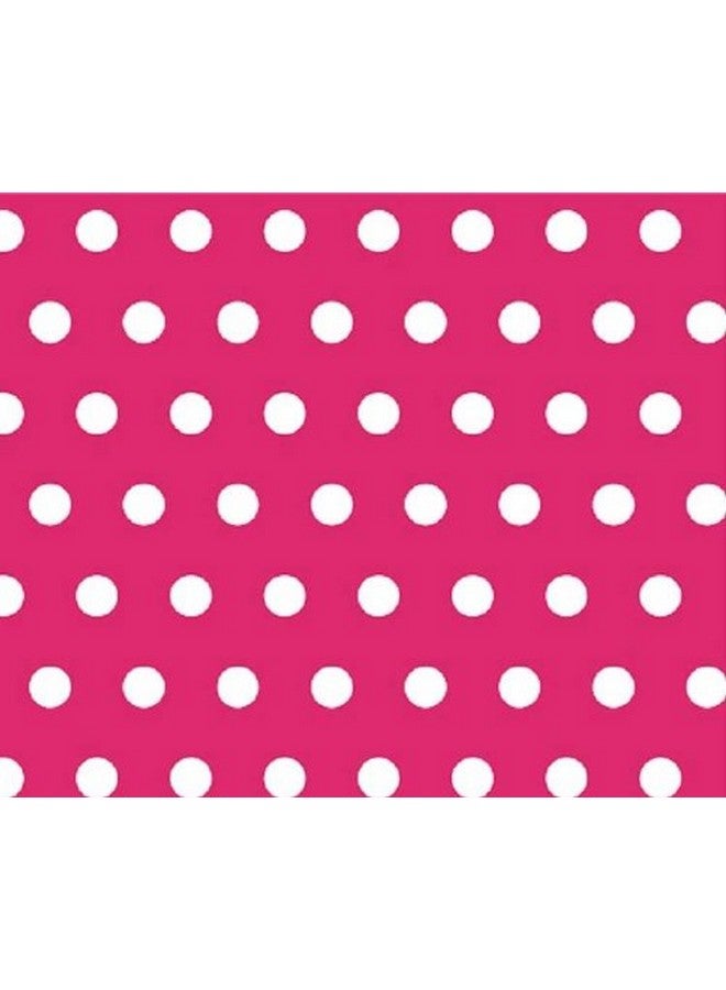 SHEETWORLD.COM SheetWorld 100% Cotton Percale Extra Deep Fitted Portable Mini Crib Sheet 24 x 38 x 5.5, Polka Dots Hot Pink, Made in USA - Image 2