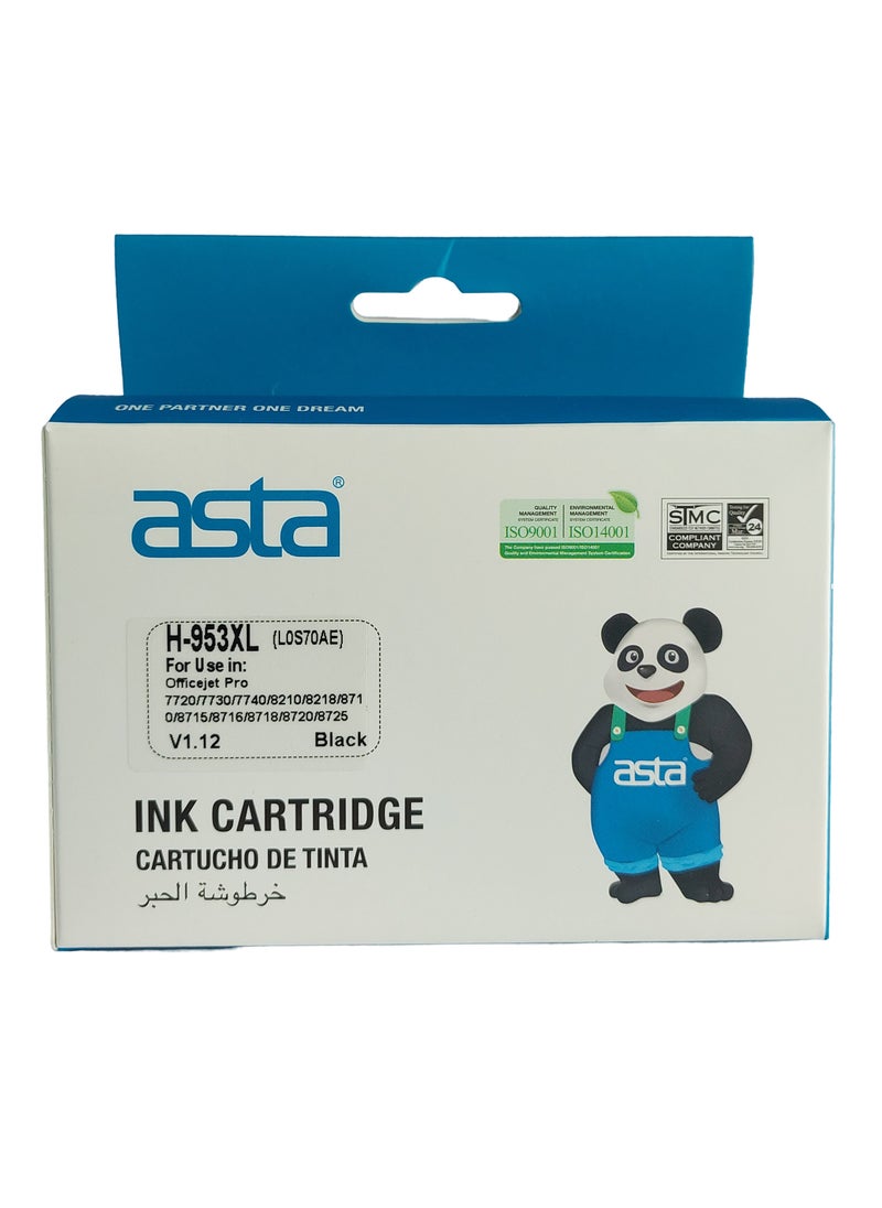 Asta - Compatible Ink With HP 953XL Cartridge Replacement for HP 953XL 953 XL 4 Multipack (Black XL & C/M/Y) Works With HP Officejet pro 7720 7730 7740 8710 8715 8720 8725 Printer - Image 1