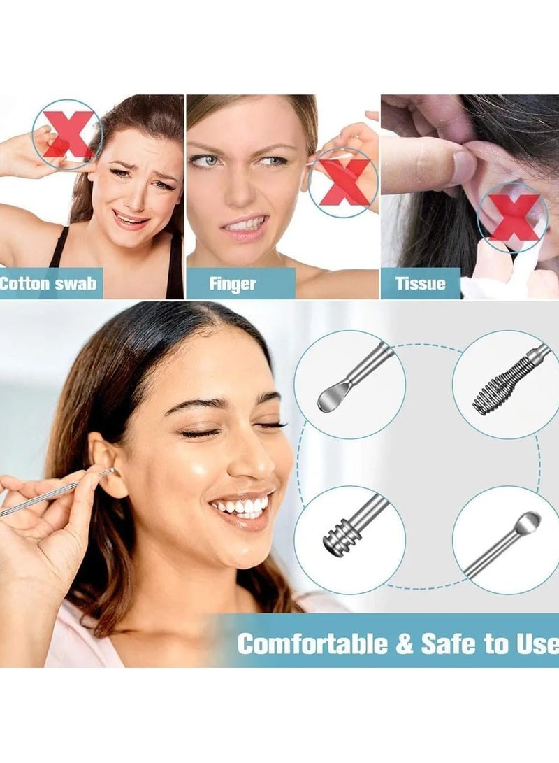 Gentle Ear Wax Removal: 7-Piece Stainless Steel Ear Pick Cleaning Tool - Image 2