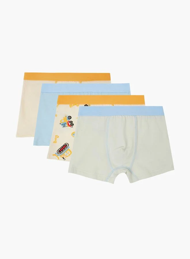 ستايلي Teen Boys Pack of 4 - Printed Cotton Boxers