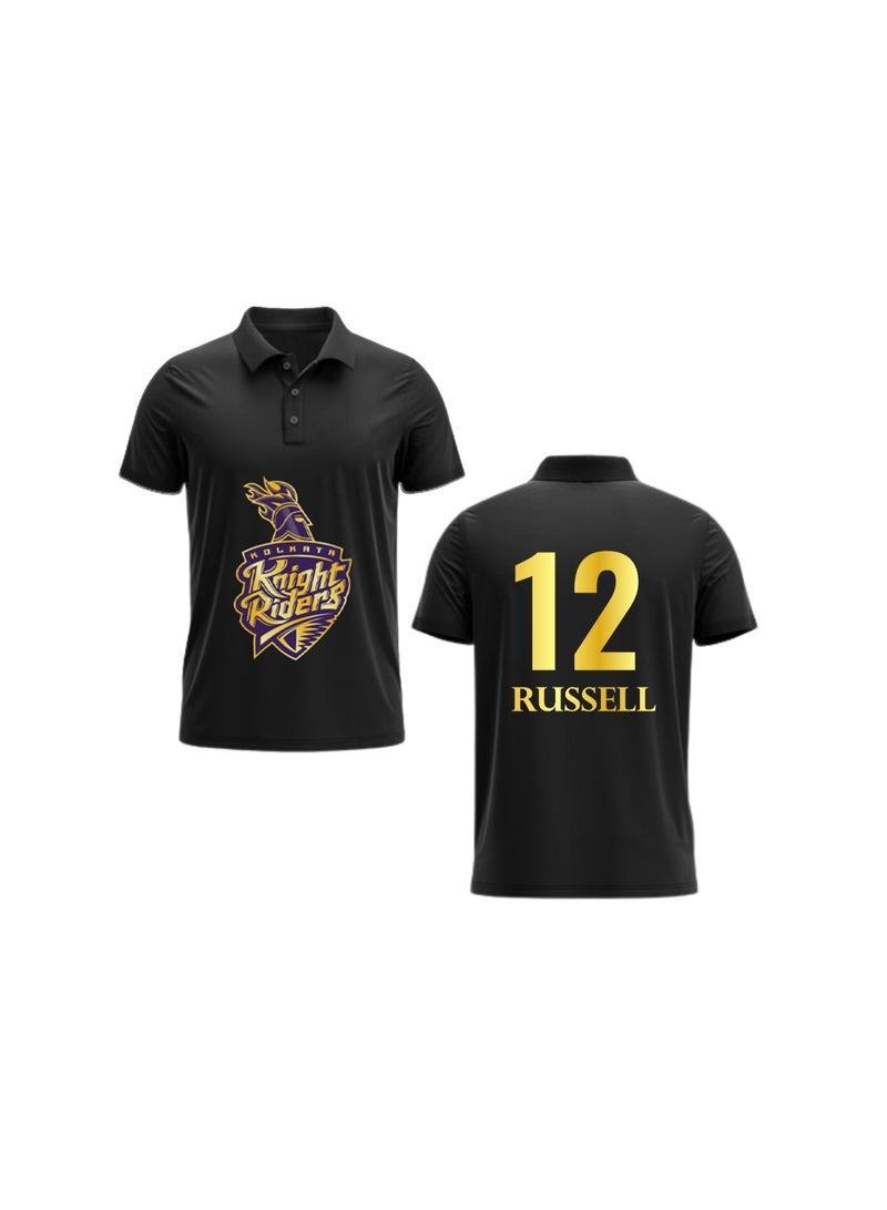 PRINTSHOP4ME Kolkata Cricket Men's Dry-Fit Polo Neck T-Shirt|Soft&Breathable Sportswear For Cricket Lovers|Tshirt With Cap|Suitable For Games - Image 1