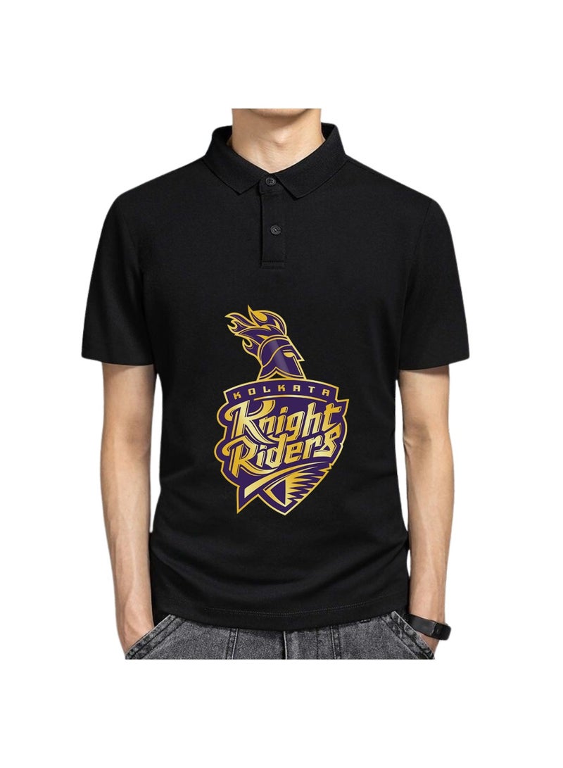 PRINTSHOP4ME Kolkata Cricket Men's Dry-Fit Polo Neck T-Shirt|Soft&Breathable Sportswear For Cricket Lovers|Tshirt With Cap|Suitable For Games - Image 2
