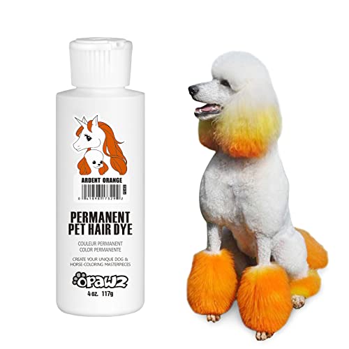 OPAWZ Permanent Dog Hair Dye, Pet Hair Dye Safely Used by Grooming Salons for a Decade, Pet Safe Dye Lasts Over 20 Washes, Bright Color for Dogs and Horses (Ardent Orange) - Image 1