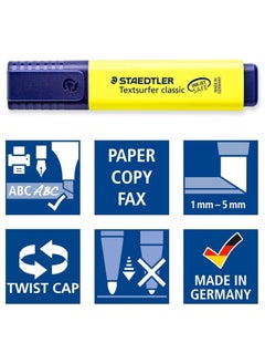 STAEDTLER 4-Piece Textsurfer Highlighter Chisel Tip Excellent Colours  - Image 4