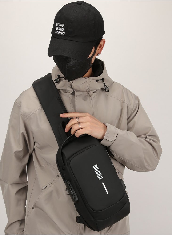 RAHALA - 950 Crossbody bag Waterproof Anti-theft Unisex USB charging High quality Bag - Black - Image 1