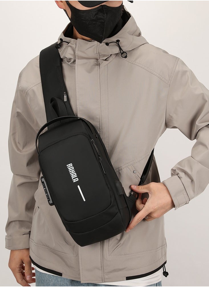 RAHALA - 950 Crossbody bag Waterproof Anti-theft Unisex USB charging High quality Bag - Black - Image 1