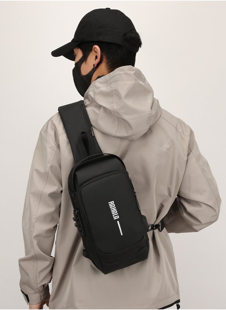 RAHALA - 950 Crossbody bag Waterproof Anti-theft Unisex USB charging High quality Bag - Black - Image 1