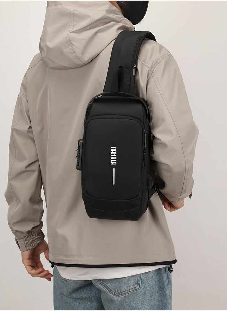 RAHALA - 950 Crossbody bag Waterproof Anti-theft Unisex USB charging High quality Bag - Black - Image 1