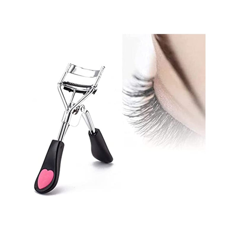 Barakah Eyelash Curler, Lashes Curler Clip with Built in Comb Eye Lash Curler Lash Tool with Brush Mini Small Best Eyelash Curler with Lash Separator Refill Pads Portable Compact Makeup Curler (Black) - Image 5