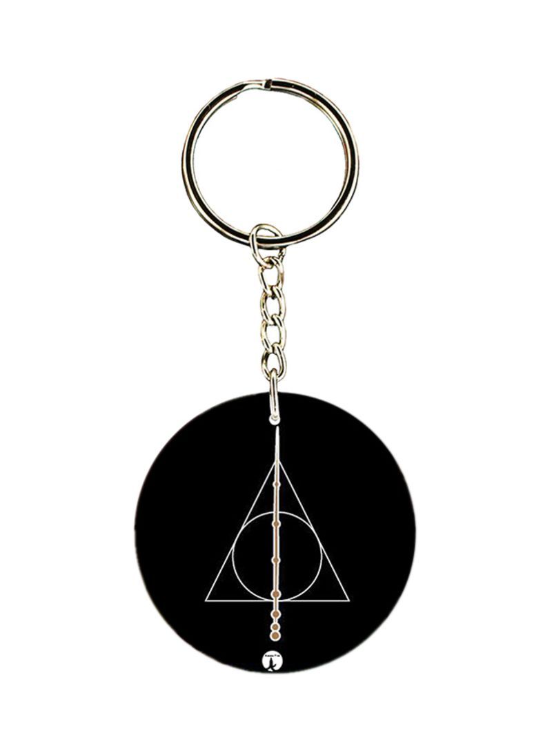 RKN Plastic Harry Potter Printed Keychain Black/White