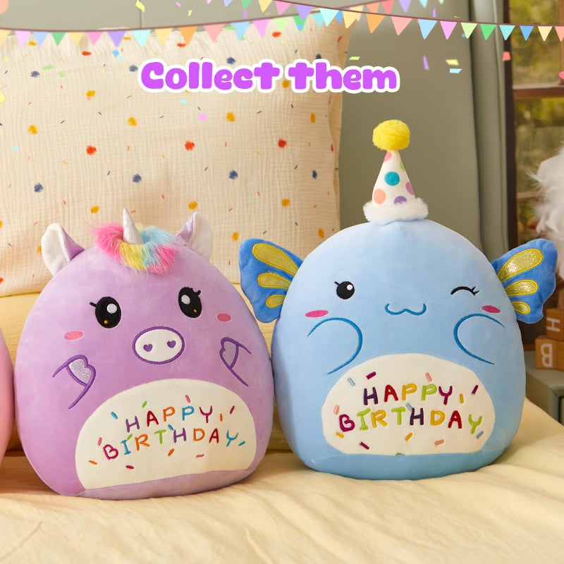 CozyWorld وسادة دمية يونيكورن عيد الميلاد كوزي وورلد 12  يونيكورن محشوة لطيفة وسادة يونيكورن محشوة ناعمة لعبة يونيكورن محشوة هدايا عيد الميلاد للأطفال الصغار الفتيات الأولاد ديكور الغرفة (بنفسجي) - Image 5