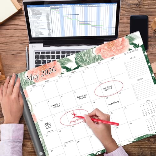 Telihao Desk Calendar 2026-2027 - Large 22x17 Monthly Calendar, 18 Month Desk Top Calendars (Jan 2026–Jun 2027) Teacher & Office Desk Calendars Organizer (white, 22 * 17) - Image 5