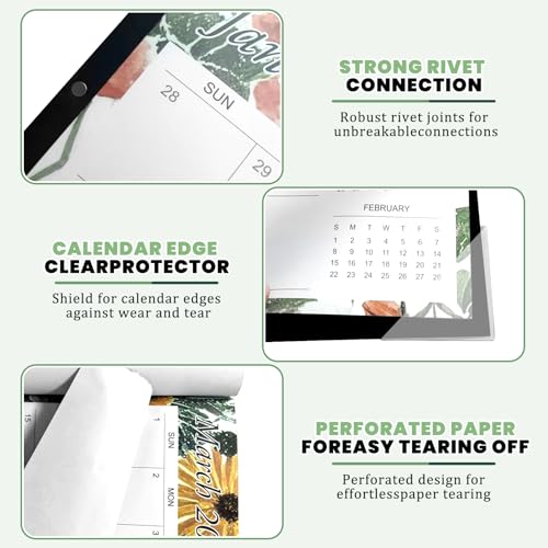Telihao Desk Calendar 2026-2027 - Large 22x17 Monthly Calendar, 18 Month Desk Top Calendars (Jan 2026–Jun 2027) Teacher & Office Desk Calendars Organizer (white, 22 * 17) - Image 4