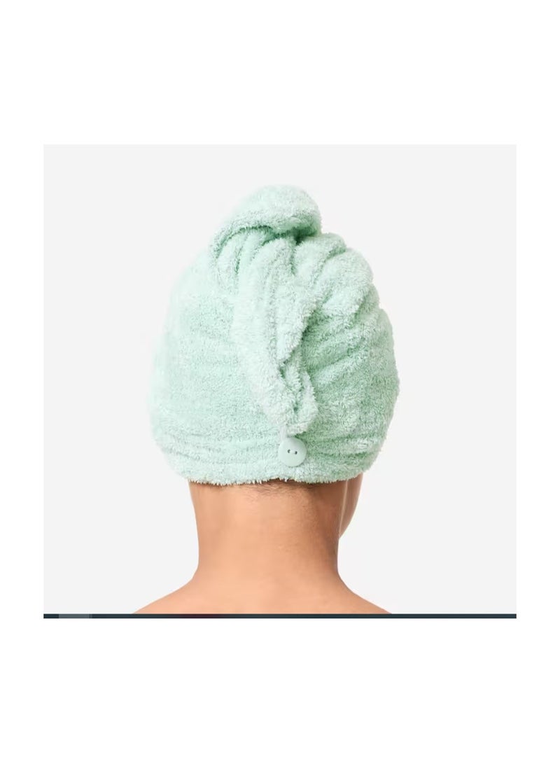 NABAIJI Soft Microfibre Hair Towel – Quick Drying, Super Absorbent, Light Green – Perfect for Post-Swim or Bath Use – Gentle on Hair, Ideal for All Hair Types  - Image 2