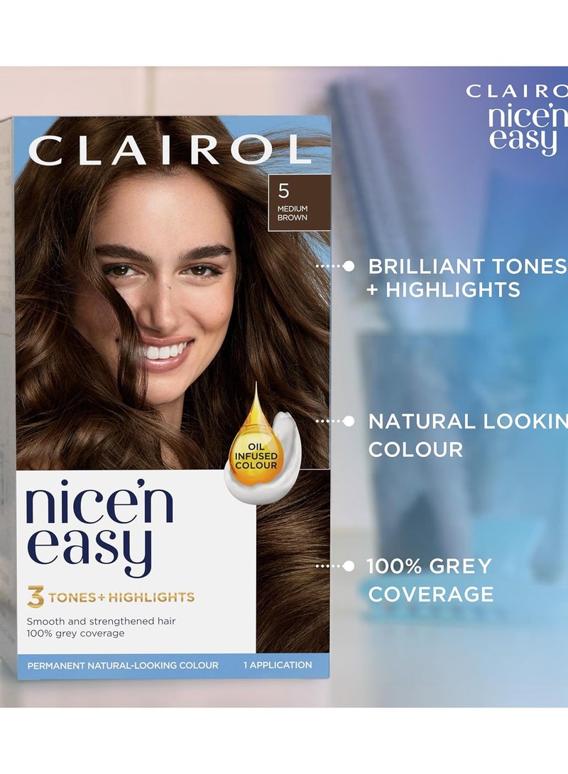 كلايرول نايس آند إيزي كريم نايس آند إيزي صبغة شعر دائمة ذات مظهر طبيعي وزيت مشبع بالزيت 6 وات فاتح - Image 2