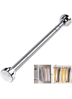 Shower Curtain Rod Adjustable Tension Spring Shower Curtain Rod Telescopic Curtain Rod Stainless Steel Retractable Clothes Rod Retractable Rod No Drilling Required