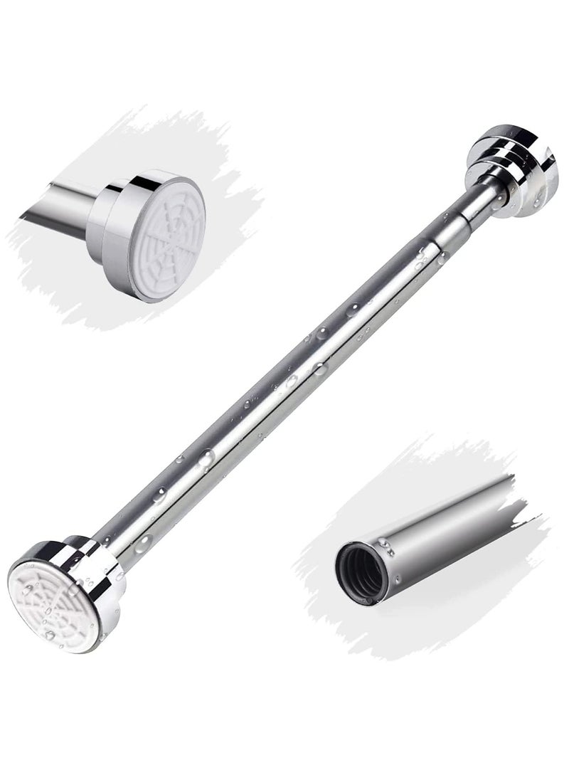 Generic - Shower Curtain Rod Adjustable Tension Spring Shower Curtain Rod Telescopic Curtain Rod Stainless Steel Retractable Clothes Rod Retractable Rod No Drilling Required - Image 1